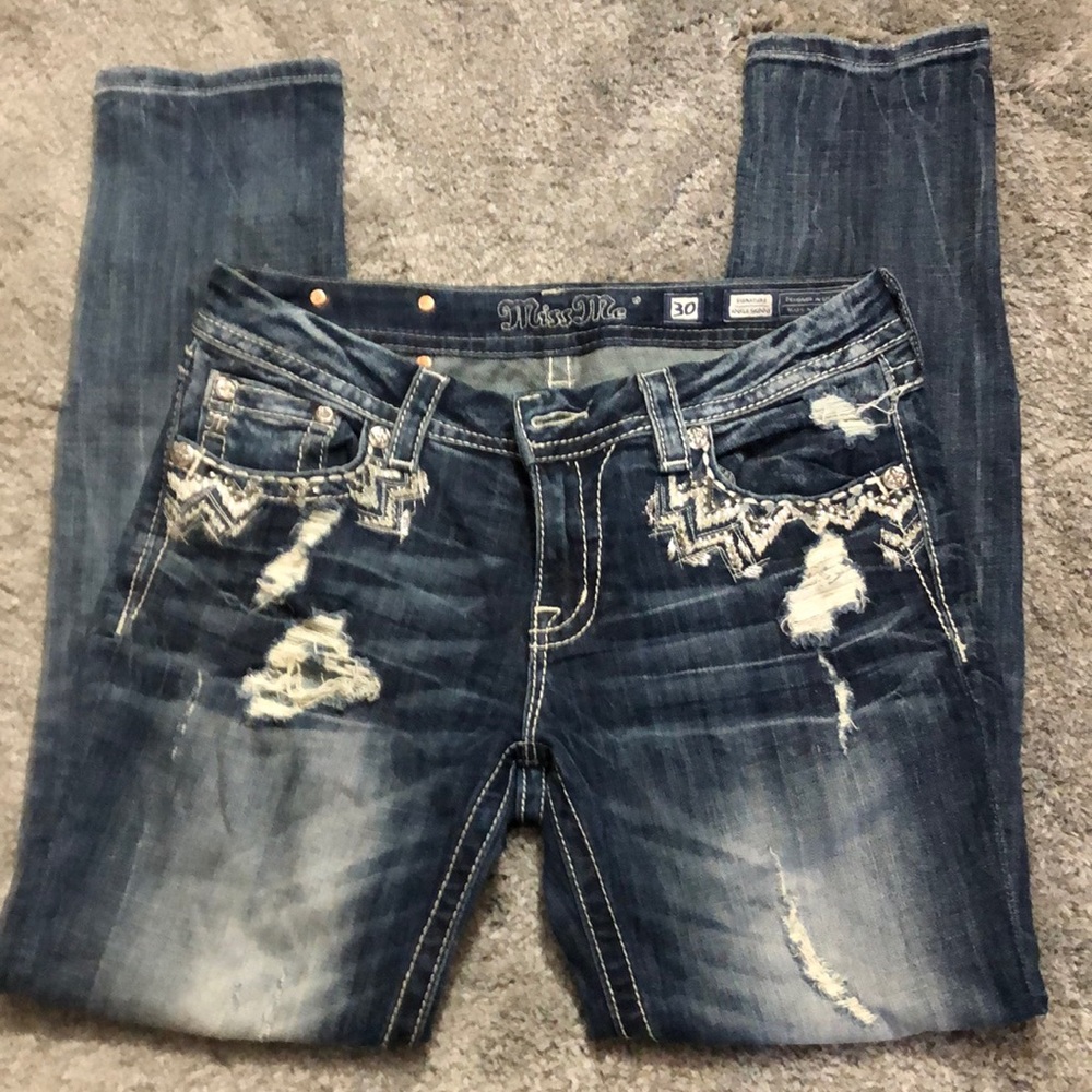 Miss me size 30 distressed ankle skinny